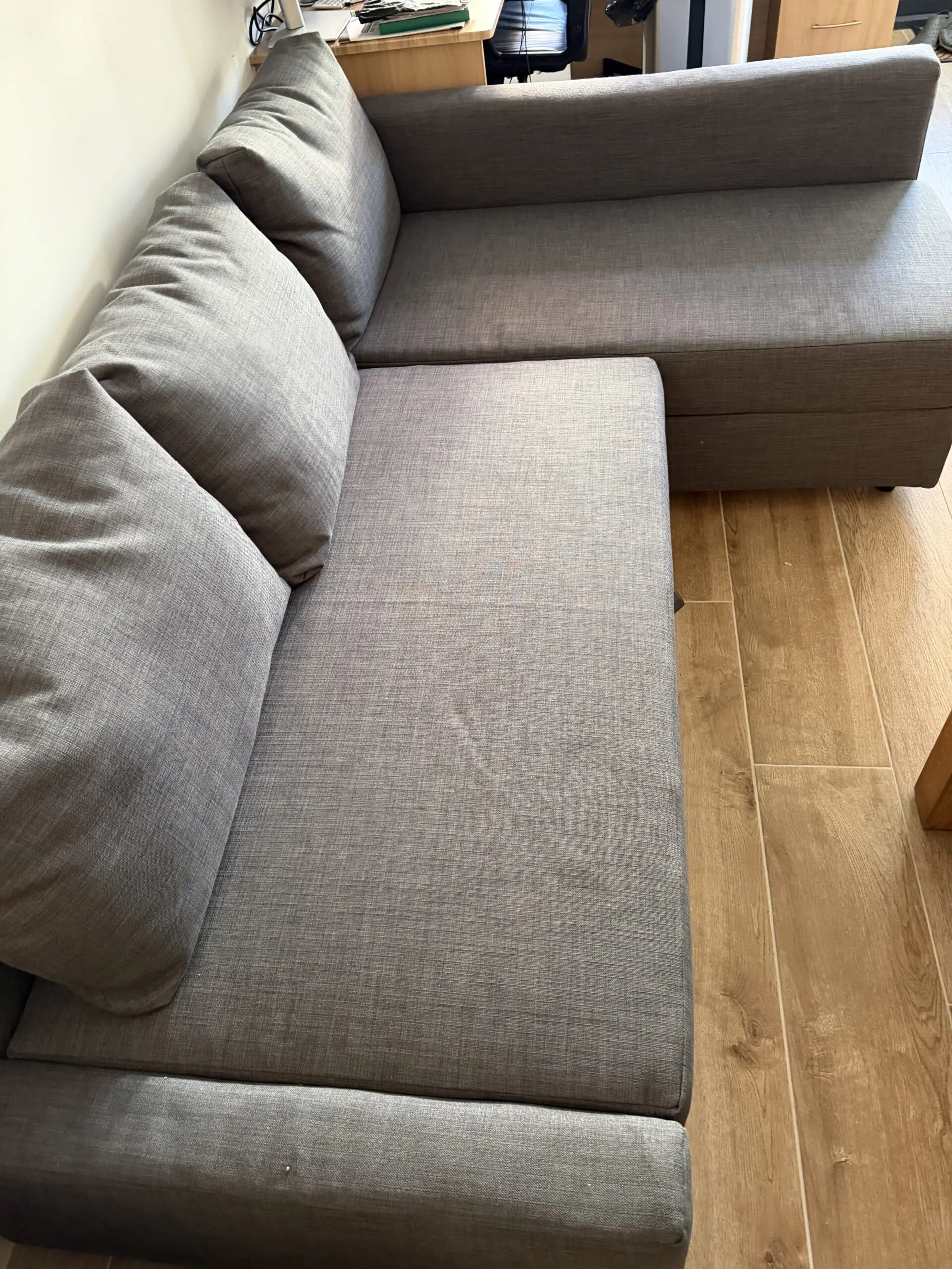 Corner sofa-bed with storage RRP £600