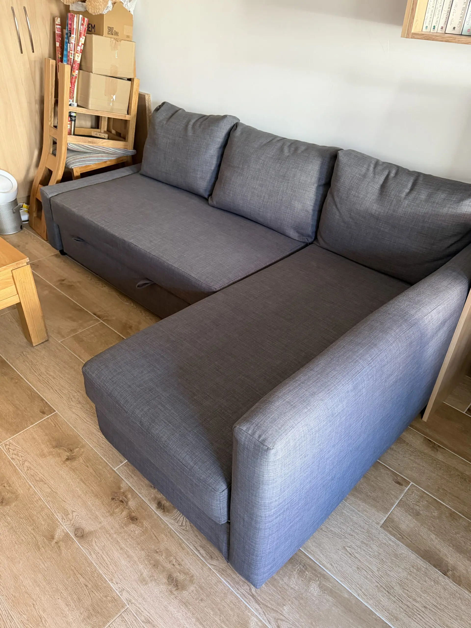 Corner sofa-bed with storage RRP £600