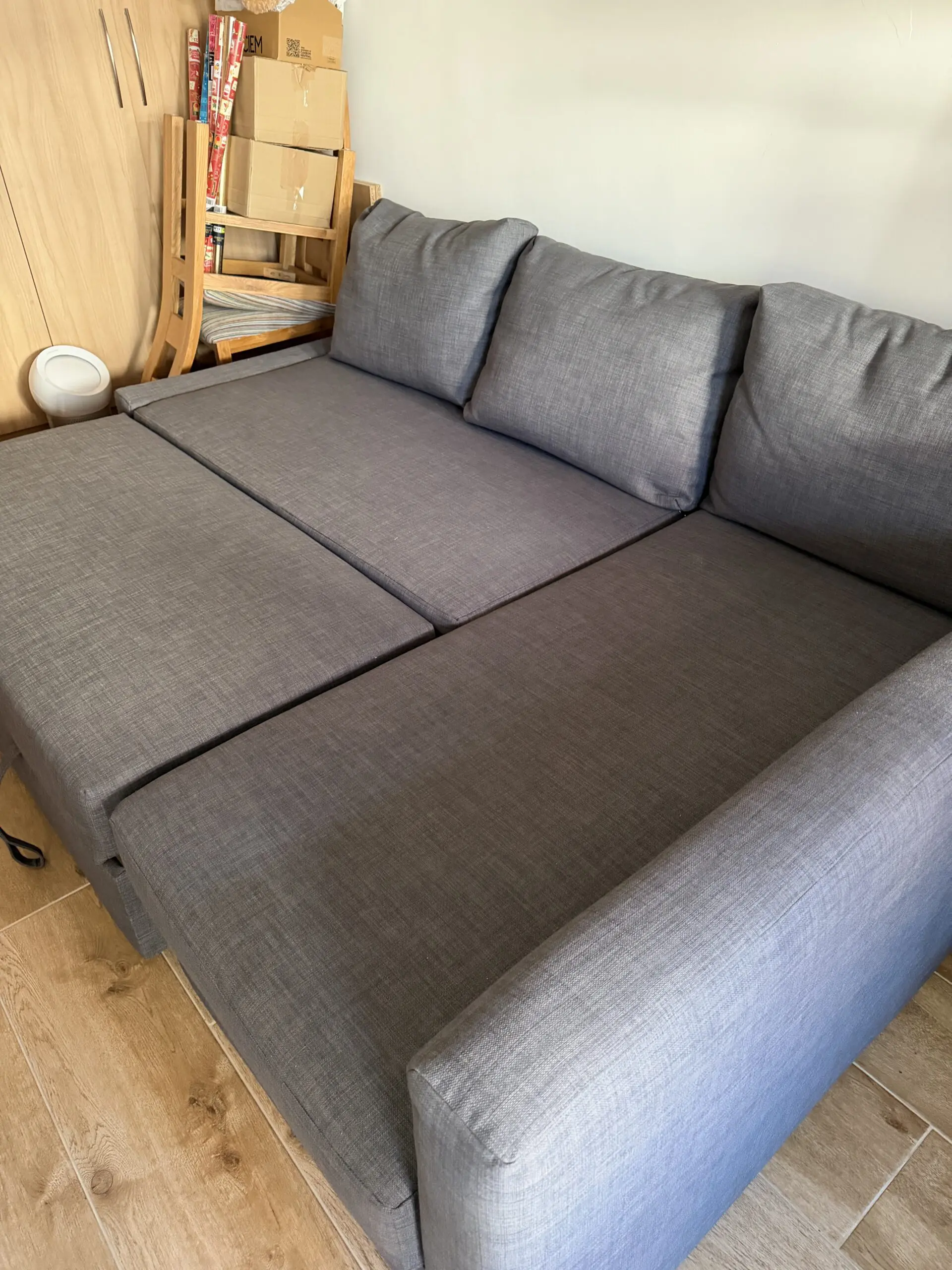 Corner sofa-bed with storage RRP £600