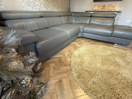 Furniture Village Nicoletti Italian leather corner sofa