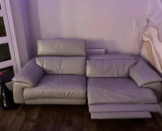 DFS grey Caldo 3 seater and 2 arm chairs - electric recliners