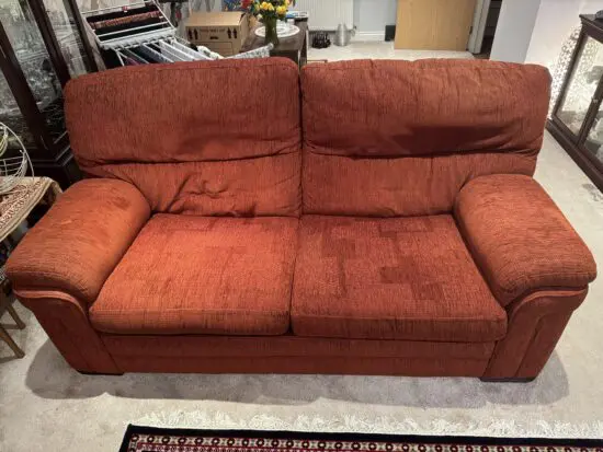 Rust coloured sofas x 2