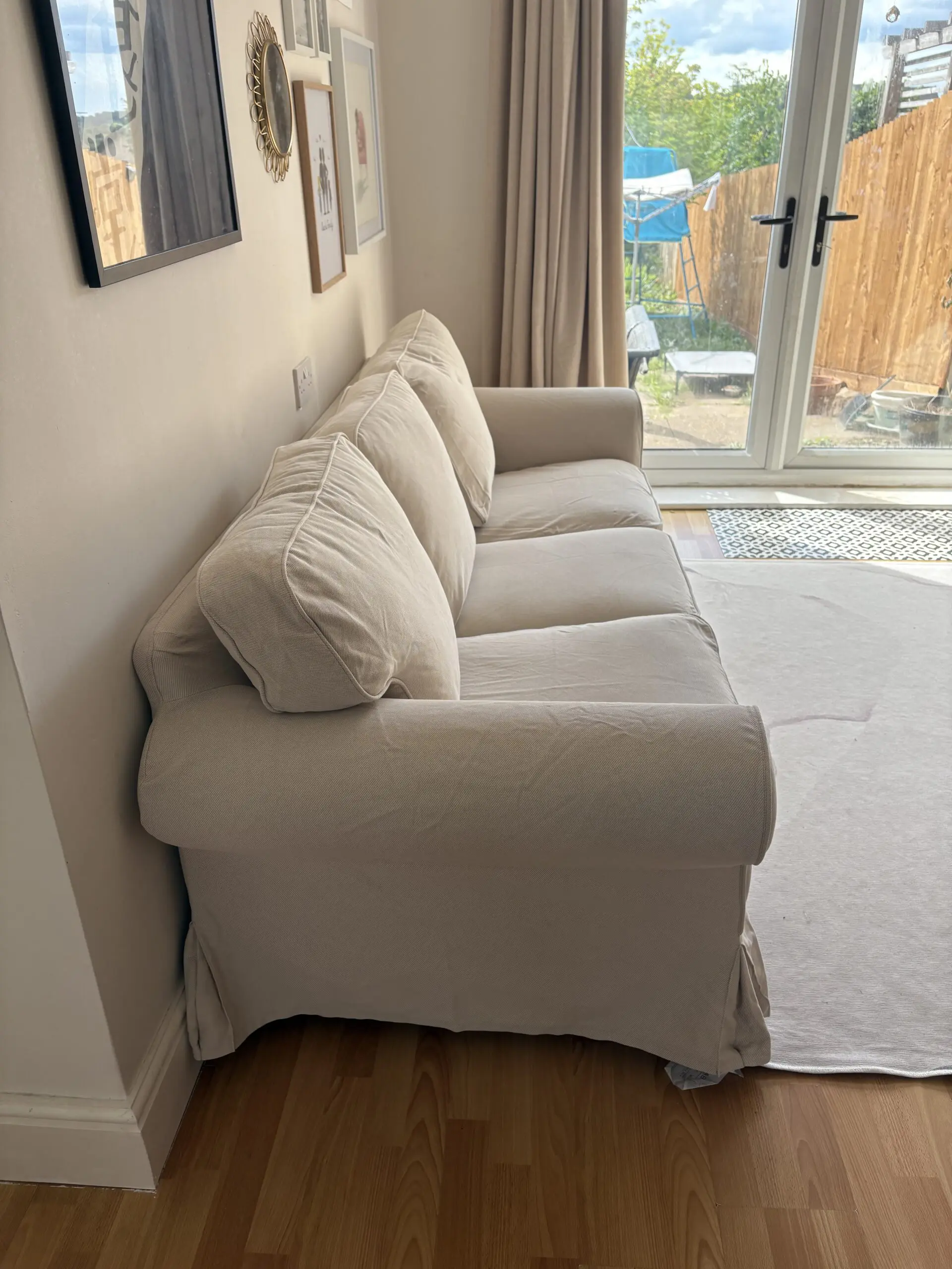 IKEA EKTORP Hallarp Beige three-seater sofa