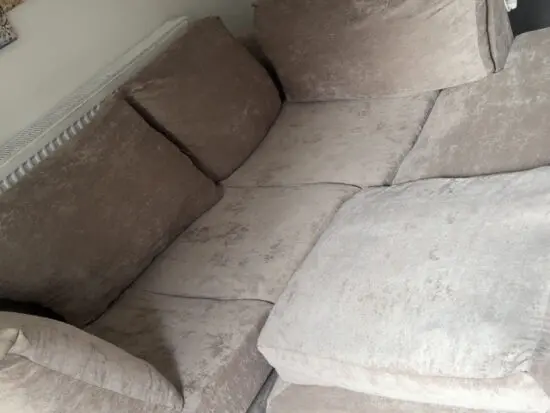 L shape sofa with foot stool