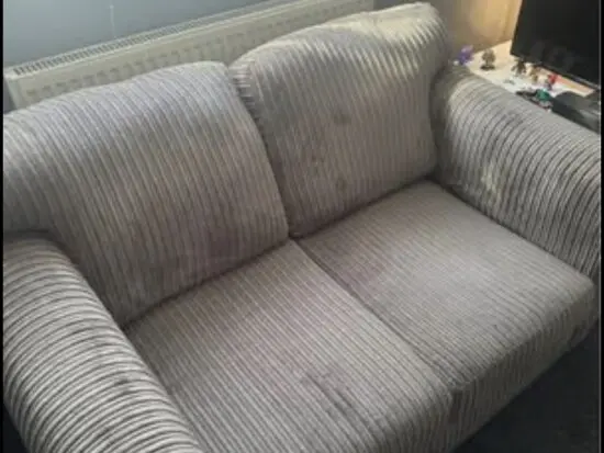 Dunelm Grey Blake II Jumbo Cord 2 Seater Sofa