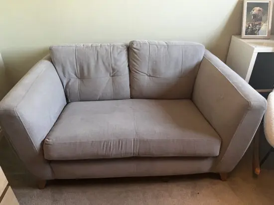 The Lounge Co. Hermione 2 Seater Fabric Sofa (Grey)