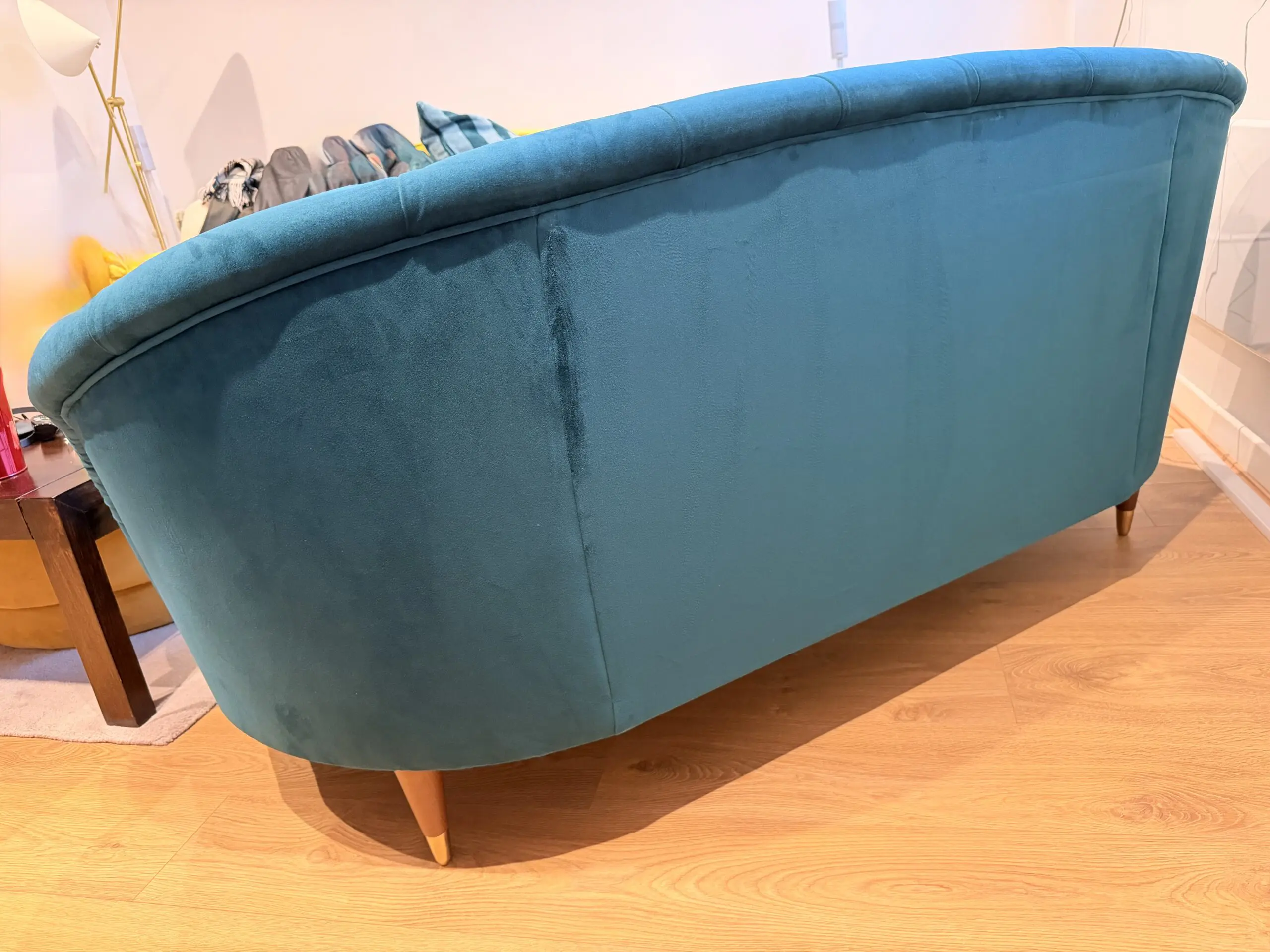 John Lewis + Swoon Radley Medium 2 Seater Sofa, Wildwood Green Velvet RRP £1,549, Excellent Condition