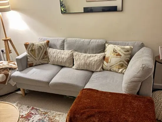 Argos corner grey sofa