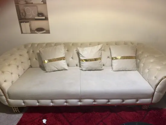 Furniture world +cream +3 seater