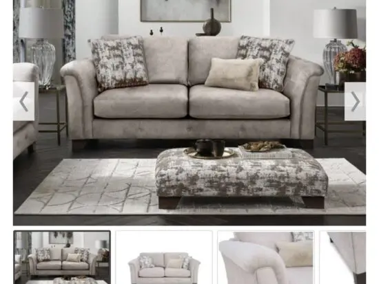 3 seater Aura sofa still unwrapped- Kenzo Cream
