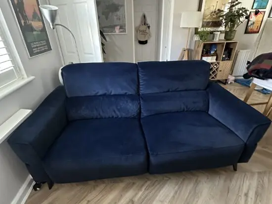 Sofology Navy Blue Power Recliner with Power Headrests