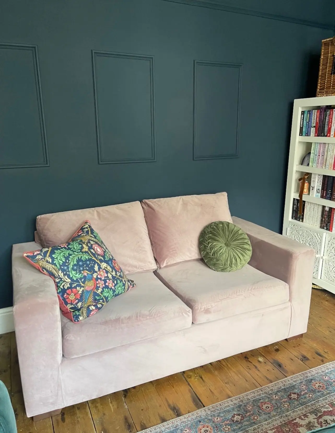 Sofa Bed Pink Blush Velvet 2 Seater