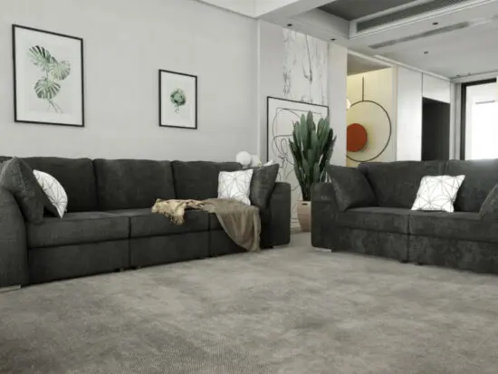 Modern Charcoal Sofa Set ( 2+3 Seaters)
