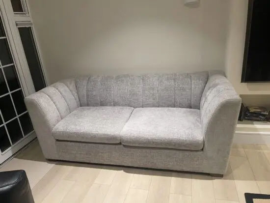 3 Seater Sofaology Basketweave grey Chenille Linen All Over
