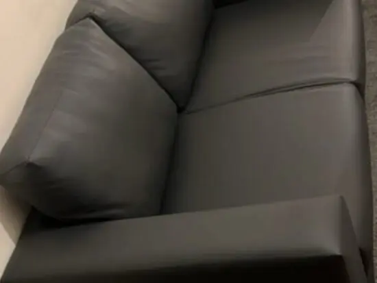 2 Seater Dark/Black Sofa