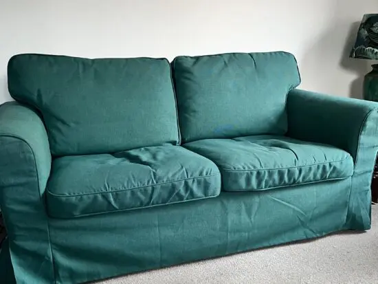 IKEA EKTORP 2-seat sofa in green.