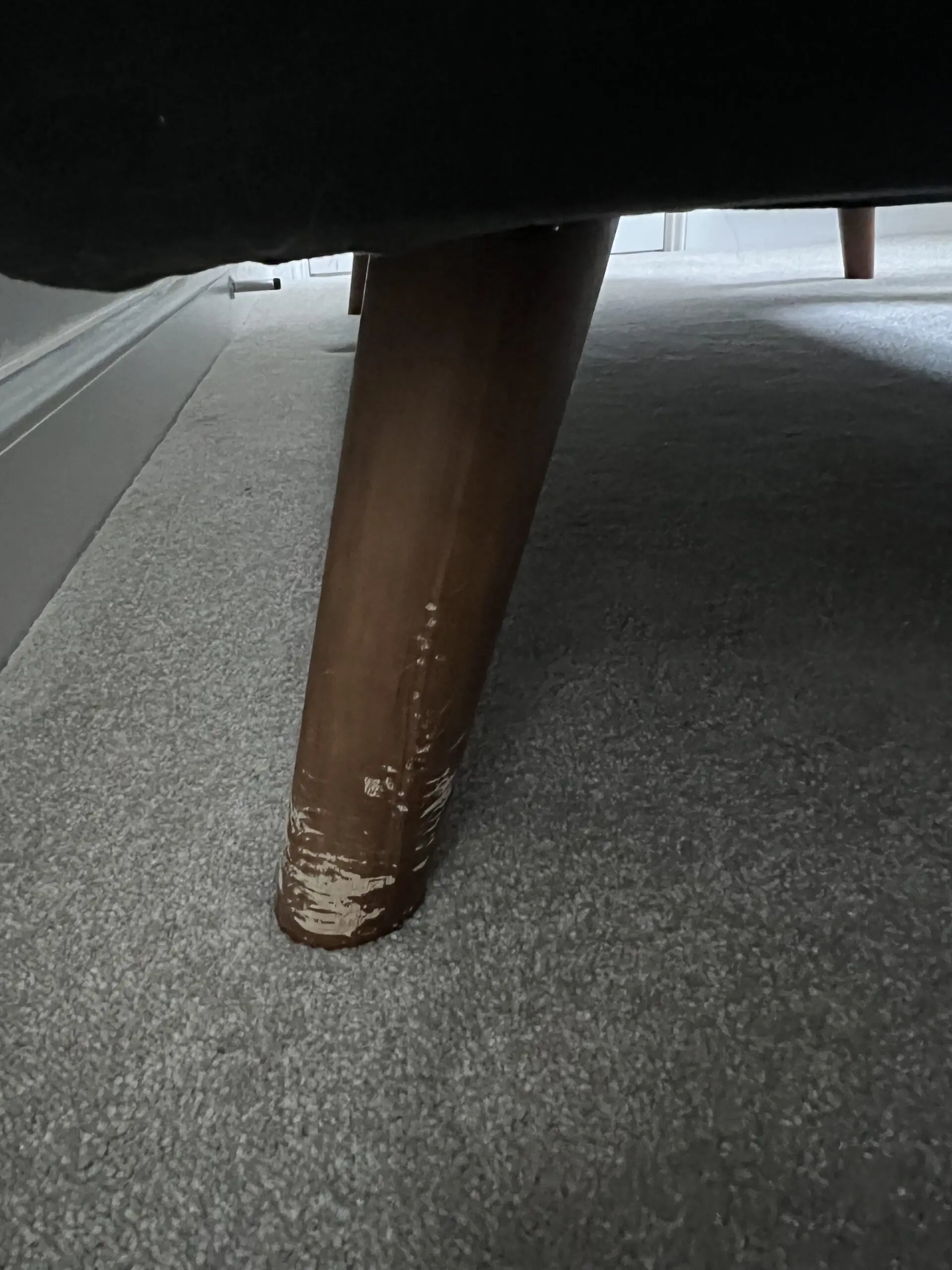 Navy Blue Suede Two Seater Dunelm Sofa