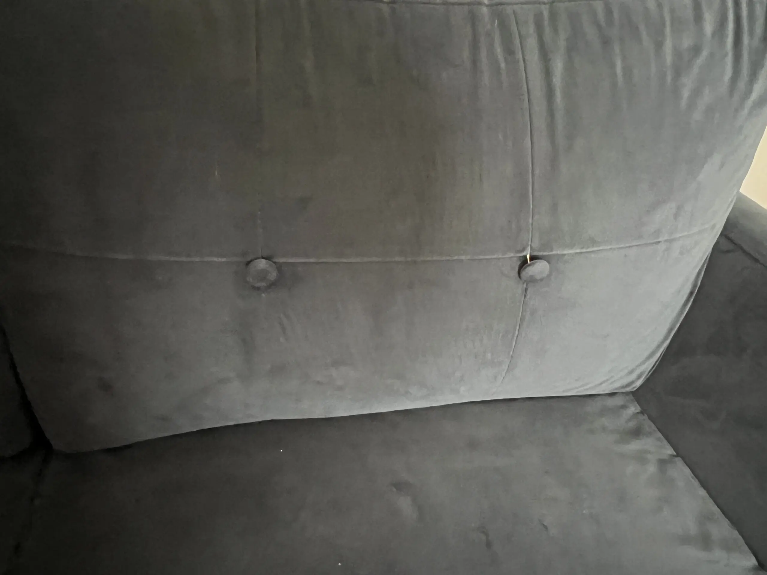 Navy Blue Suede Two Seater Dunelm Sofa