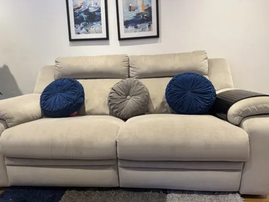 DFS - Crew Velvet 3 Seater Power Recliner