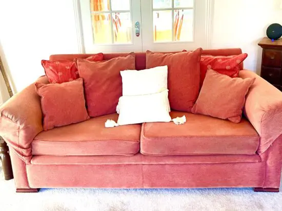 John Lewis Dusky Pink 3 seater and 2 seater sofas