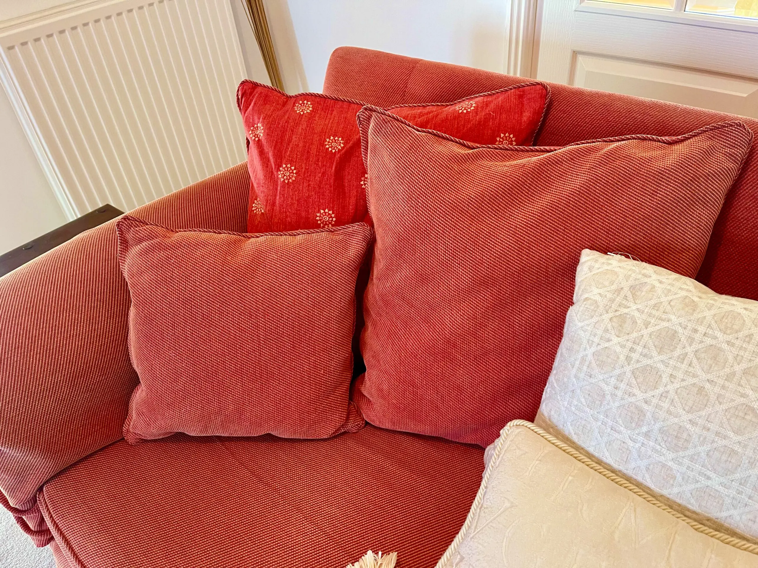 John Lewis Dusky Pink 3 seater and 2 seater sofas