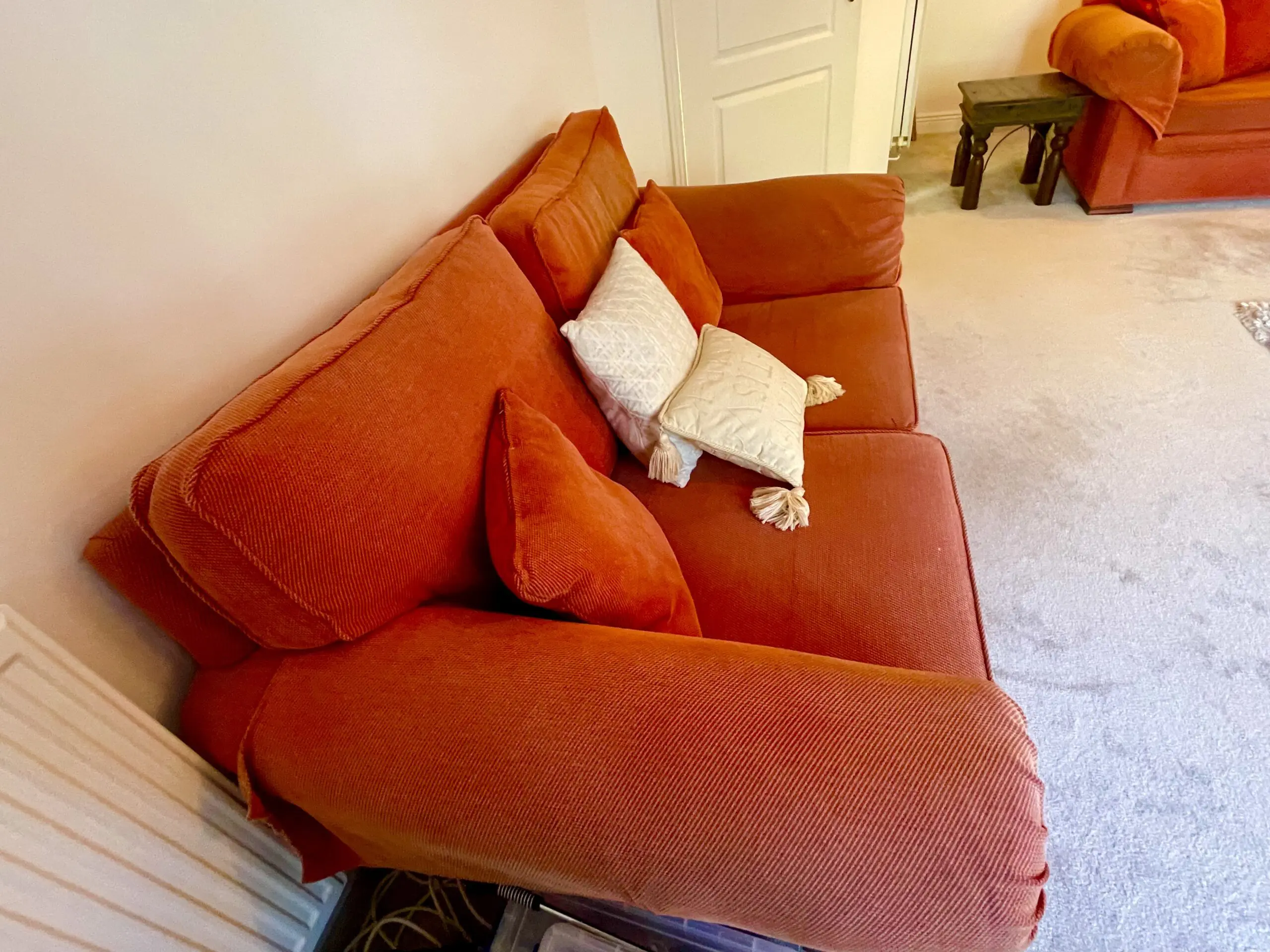 John Lewis Dusky Pink 3 seater and 2 seater sofas