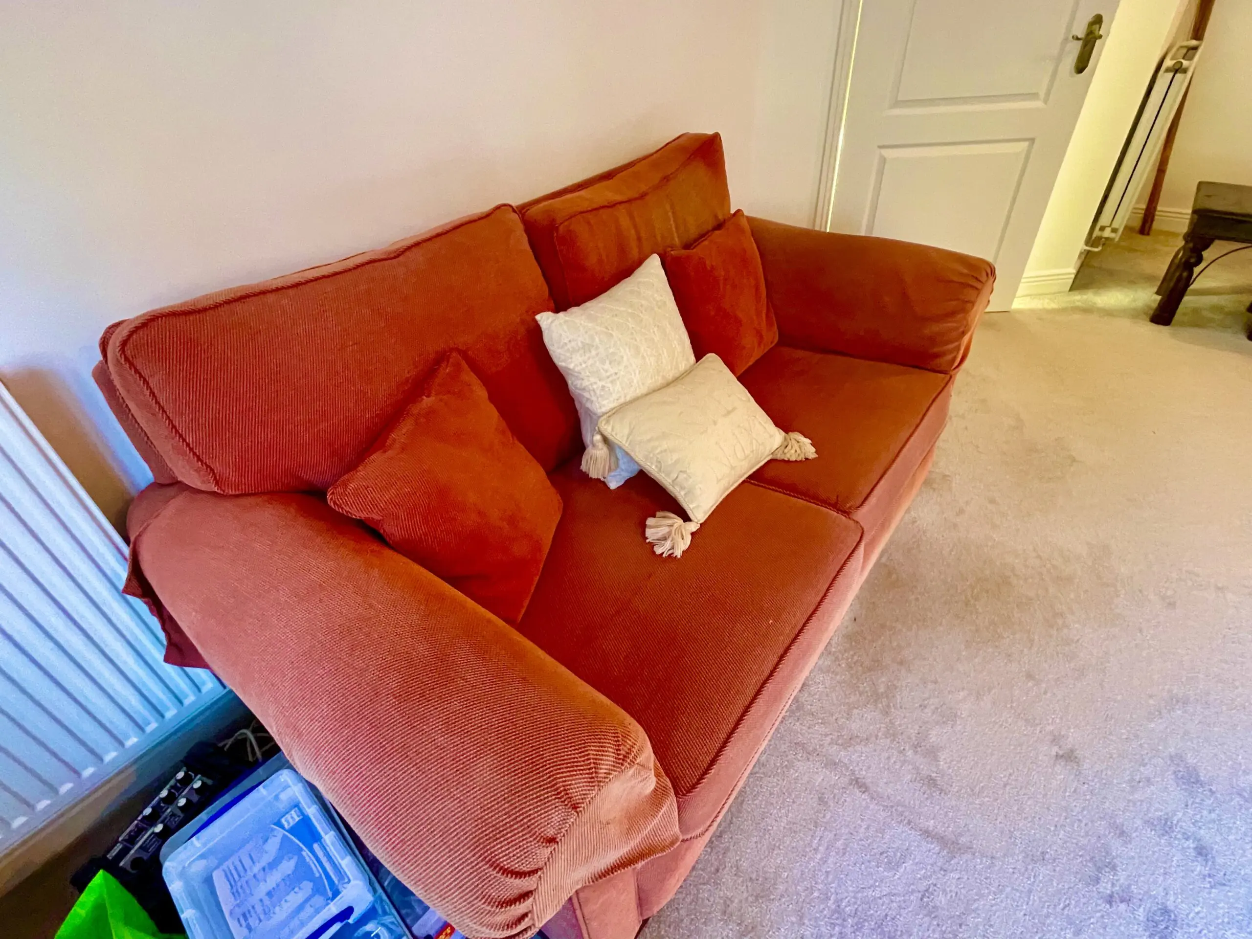 John Lewis Dusky Pink 3 seater and 2 seater sofas