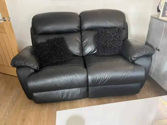 Leather recliner sofa & chair