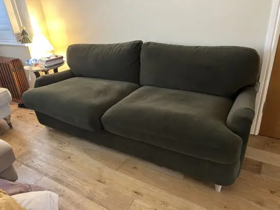 Daals green three seat sofa bed