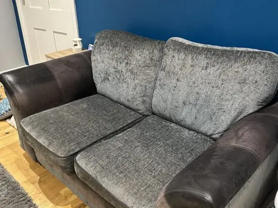 Brown/Grey Two Seater Sofa