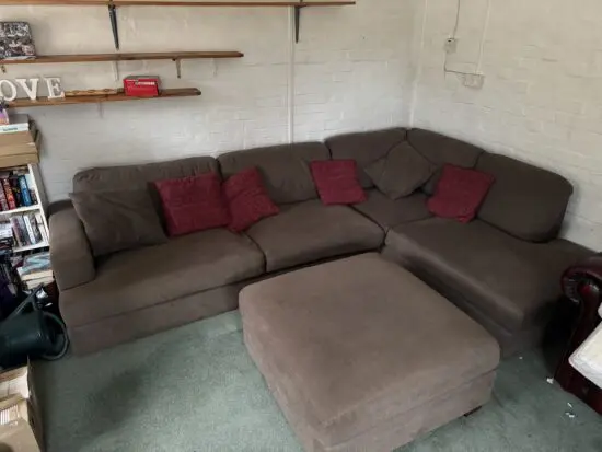 Grey/brown corner sofa