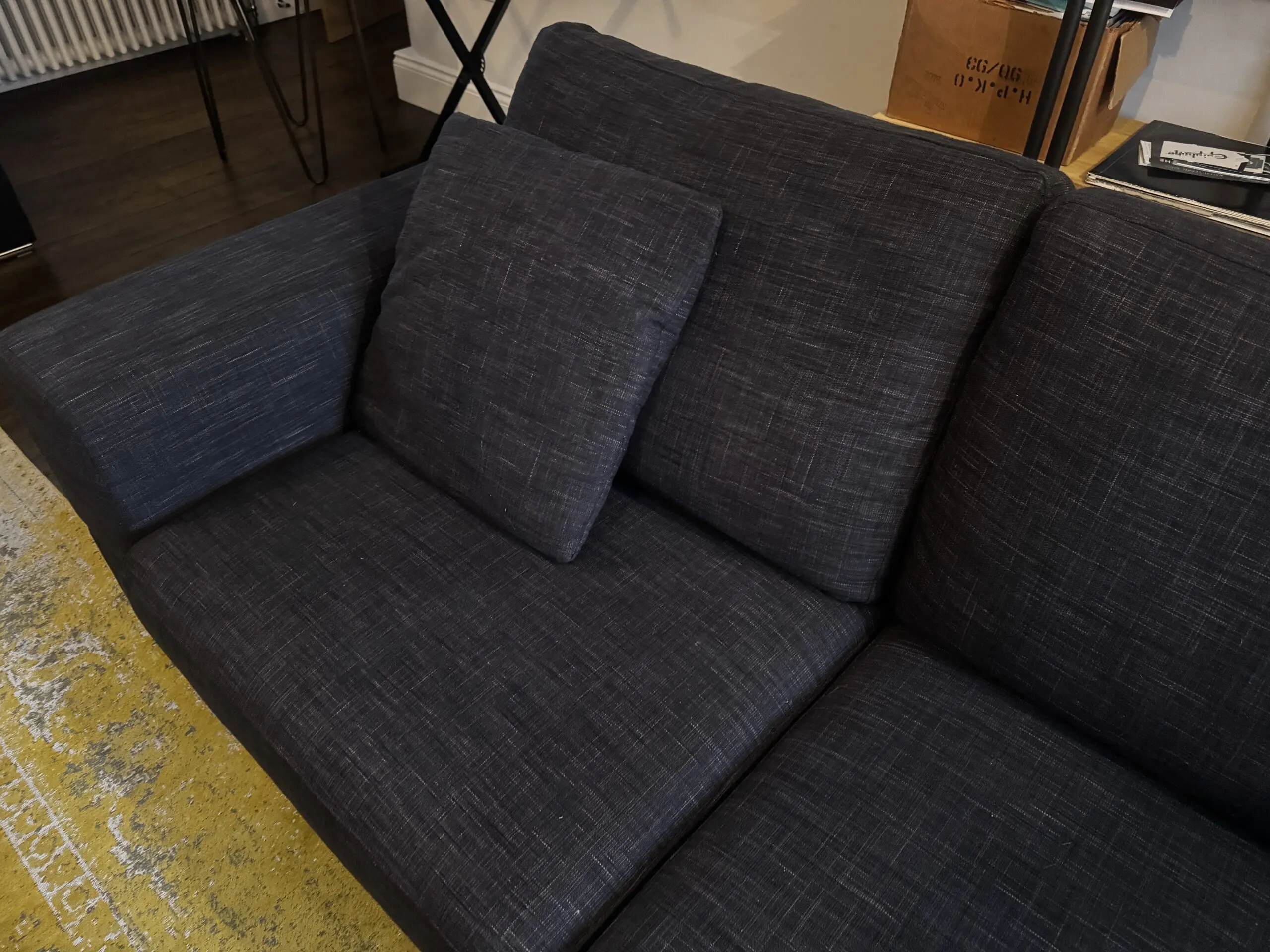 Dwell Verona Left Hand Corner Sofa Bed (Double) with Storage, Charcoal