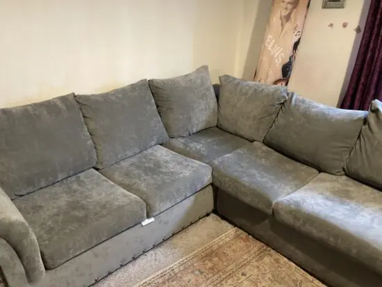 Mid grey 4 seater corner sofa
