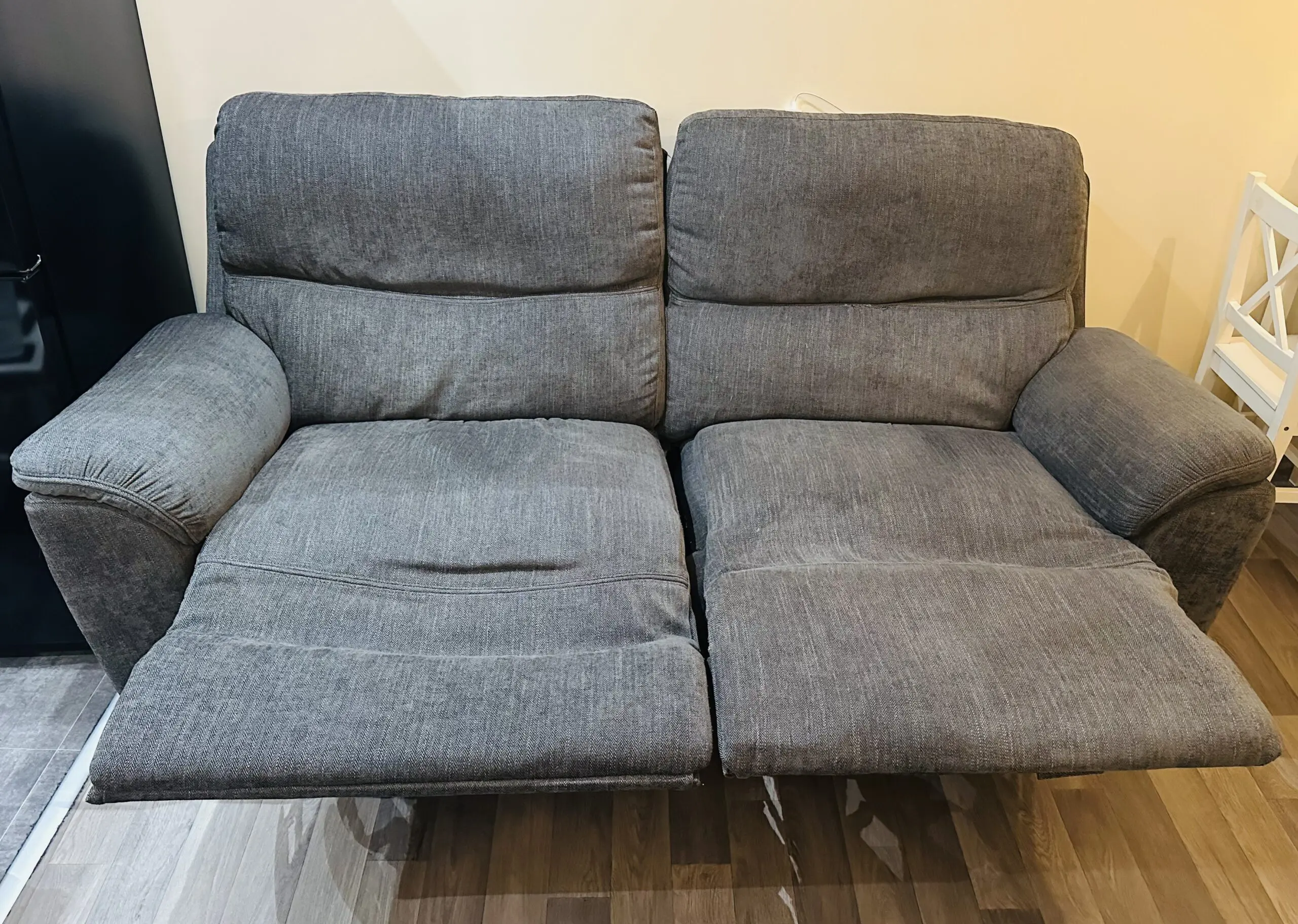 Grey recliner sofa