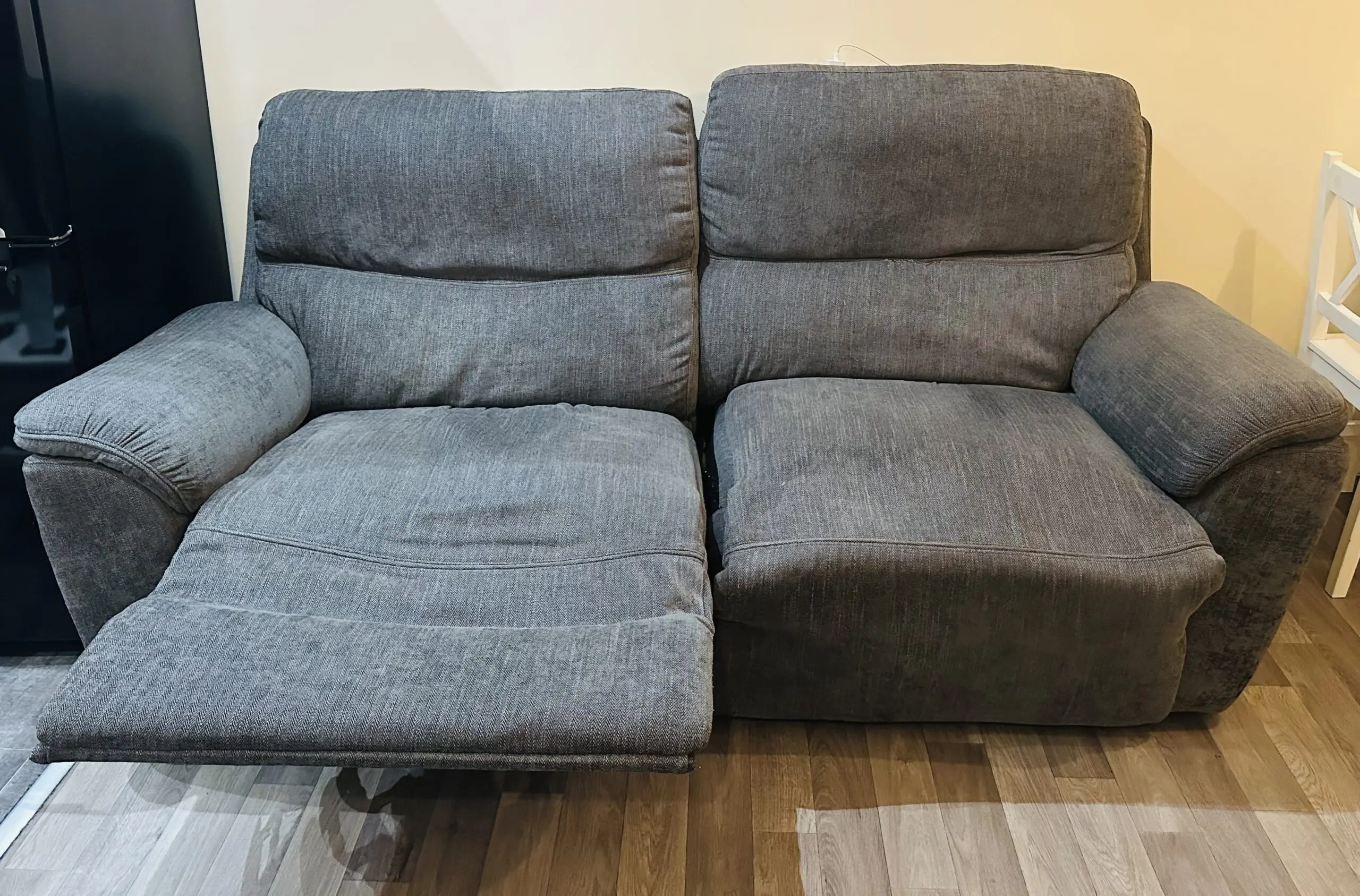 Grey recliner sofa