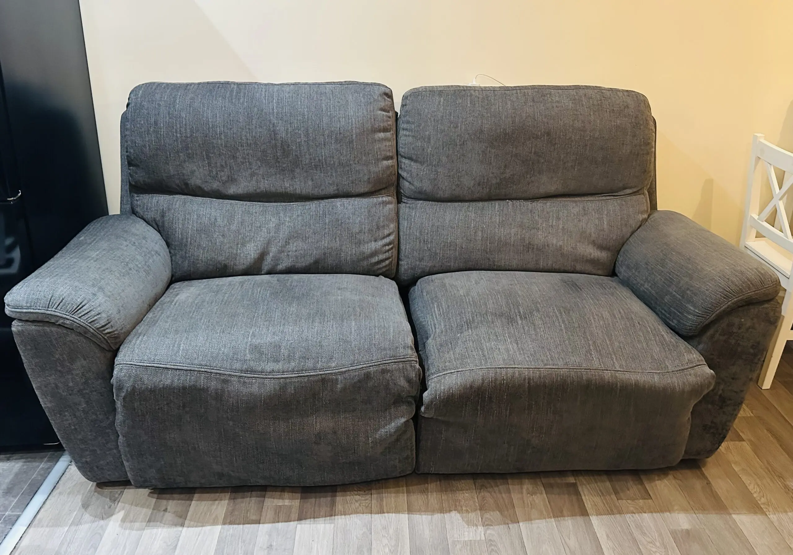 Grey recliner sofa