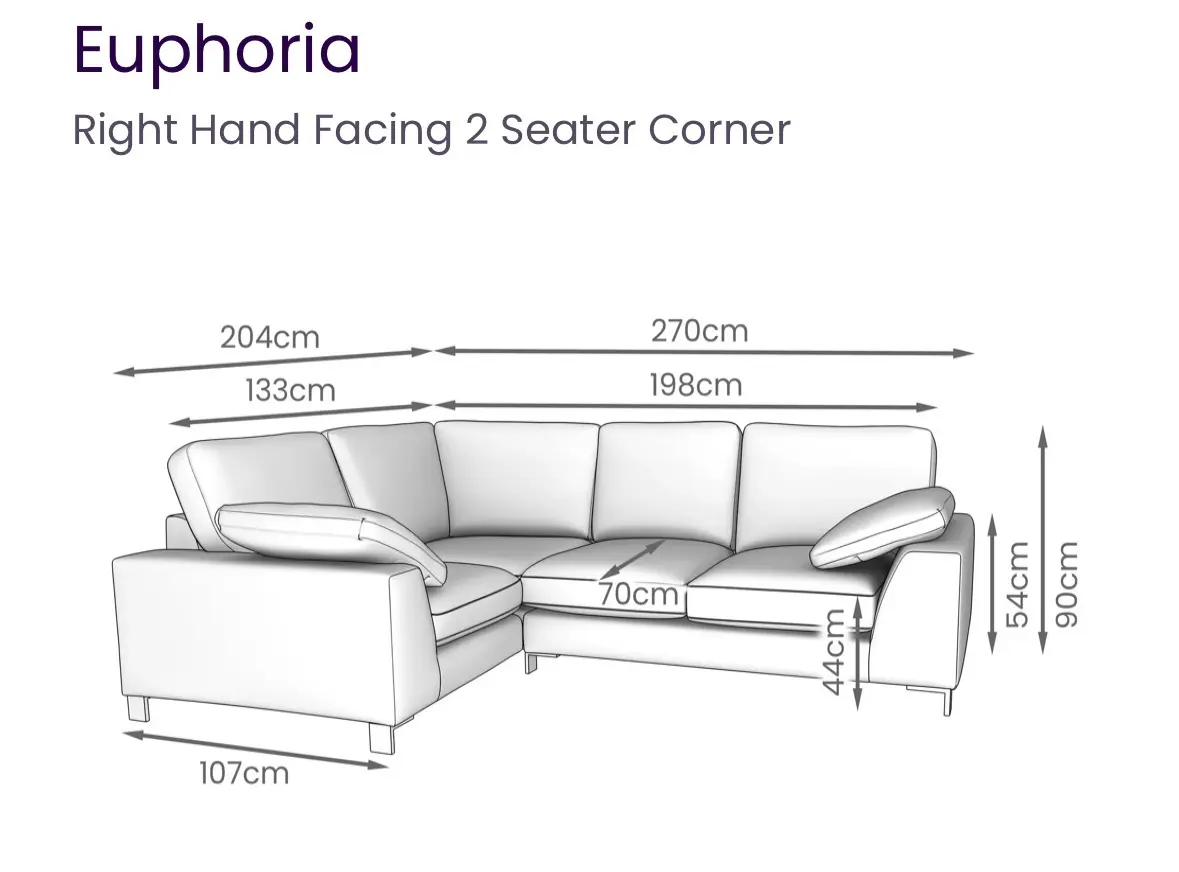 DFS Grey Euphoria Sofa with matching storage ottoman