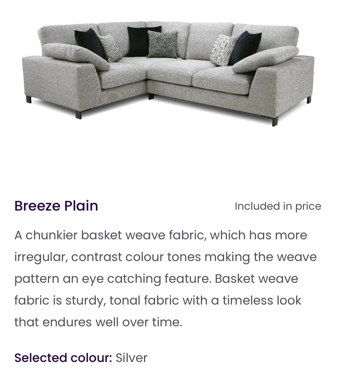 DFS Grey Euphoria Sofa with matching storage ottoman