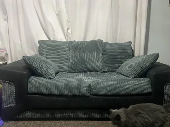 2 grey sofas