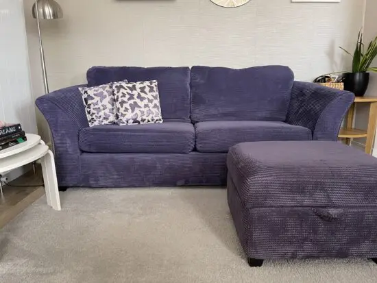 3-seater DFS sofa bed, Purple