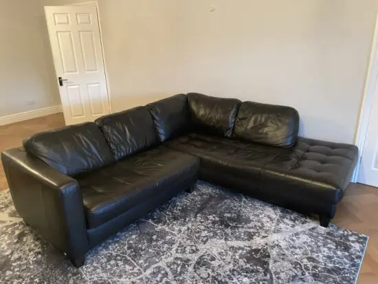 Natuzzi leather corner sofa