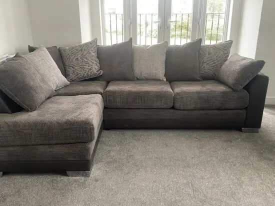 DFS grey corner sofa