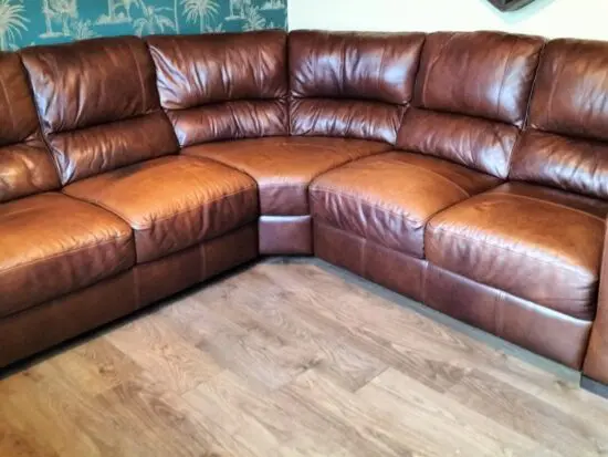 SCS Sisitalia brown leather corner suite