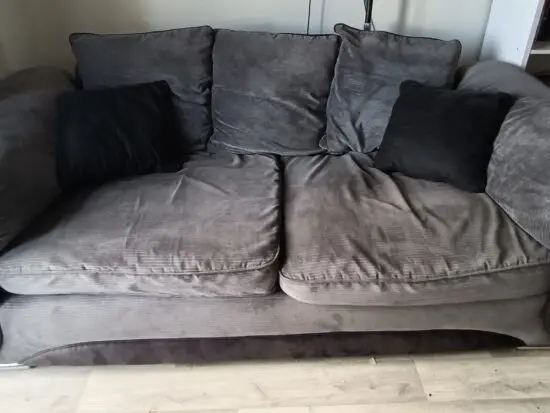 2 grey sofas