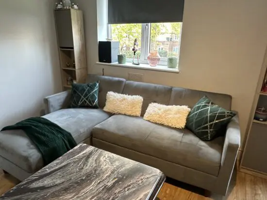 Furniture MAXI grey Sofa bed in L shape with storage