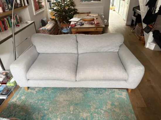 Next three seater sofa in light grey