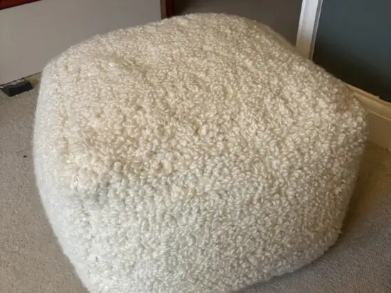 Arket Boucle Cream Pouffe