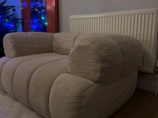 New Solid Cream 2 seater Sofa