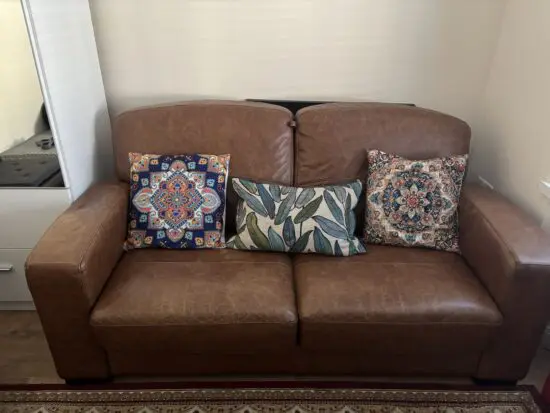 DFS Brown Convertible Sofa Bed