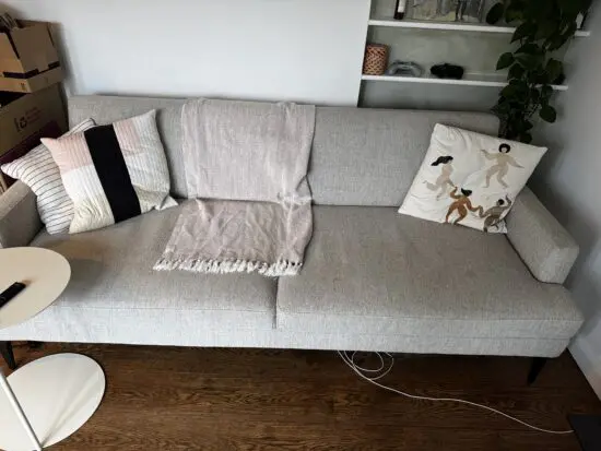 west elm Andes 3 Seater Sofa, Stone Twill